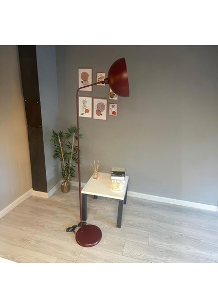 Vişne Çürüğü Lambader Hareketli Başlık Modern Dekoratif Metal Oturma Odası Çalışma Odası Zemin