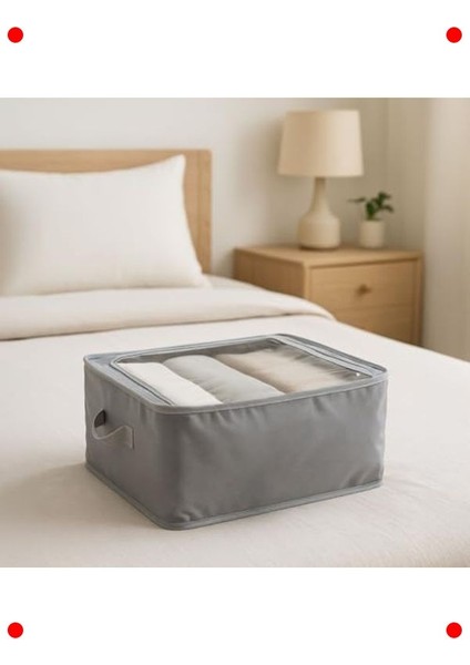 Katlanabilir Çok Amaçlı Saklama Kutusu (Gri)
