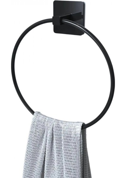 Kendiliğinden Yapışkanlı Siyah Paslanmaz Metal Yuvarlak Havluluk (K95) fırsatları