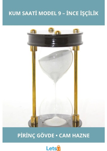 Antika Tasarımlı Zarif Pirinç Kum Saati