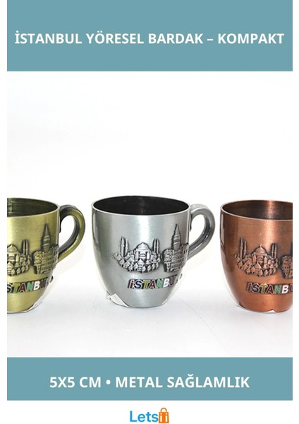 Metal Istanbul Yöresel Bardak Dayanıklı ve Şık Tasarım