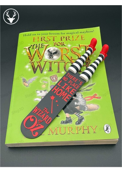 Wizard Of Oz Temalı Kitap Ayracı – 3D Baskı Pla Malzeme | Kırmızı Ayakkabı Tasarım | El Yapımı Masalsı Kitap modelleri
