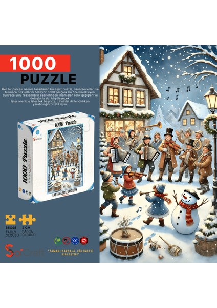 1000 Parça Puzzle Kar Taneleriyle Dans Eden Melodiler