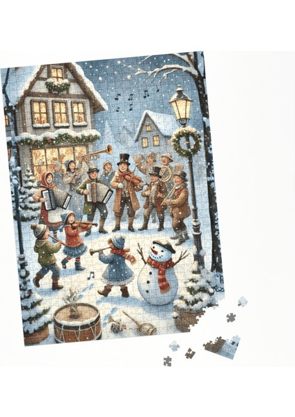 1000 Parça Puzzle Kar Taneleriyle Dans Eden Melodiler fırsatları