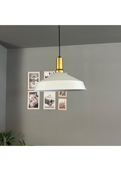 Lema Beyaz Tekli Avize Gold Fener Başlık Sarkıt Lamba Restoran Cafe Salon Avizeleri fiyatları