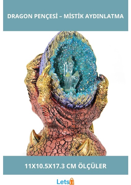 Polyester Ejderha Pençeli LED Dekoratif Lamba