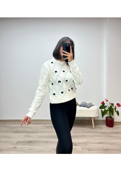 Mini Fiyonk Detaylı Triko Kazak fiyatları