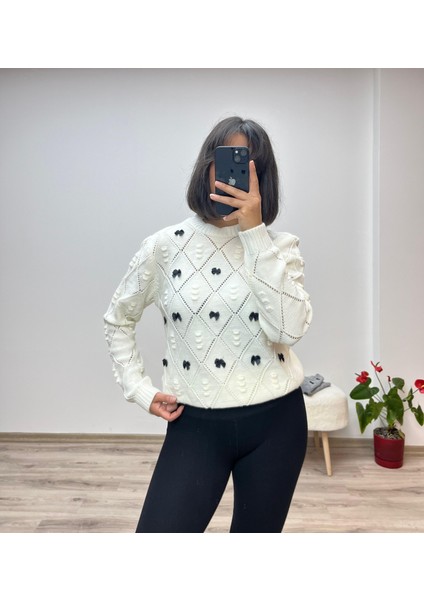 Mini Fiyonk Detaylı Triko Kazak modelleri