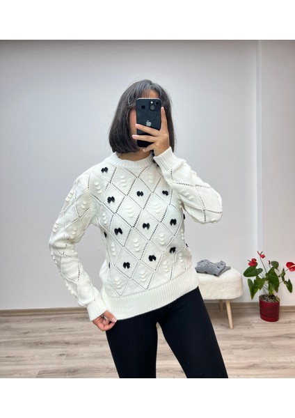 Mini Fiyonk Detaylı Triko Kazak indirimleri