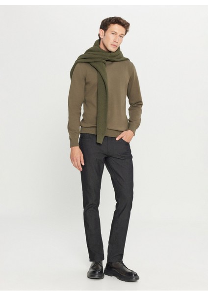 Tam Balıkçı Yaka Standart Haki Erkek Kazak ACE043261440_HAK fiyatları