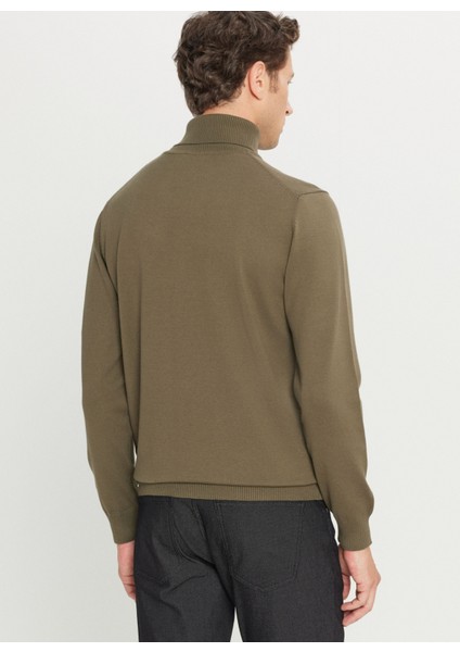 Tam Balıkçı Yaka Standart Haki Erkek Kazak ACE043261440_HAK indirimleri