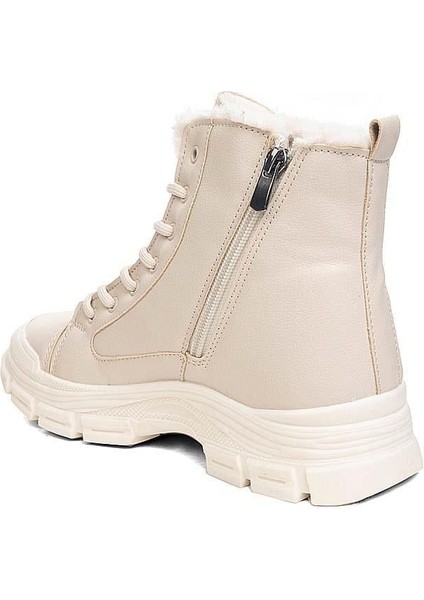 (Conpax) Içi Yünlü Termo Kaymaz Taban Fermuarlı&bağcıklı Çocuk Bot Bej fırsatları