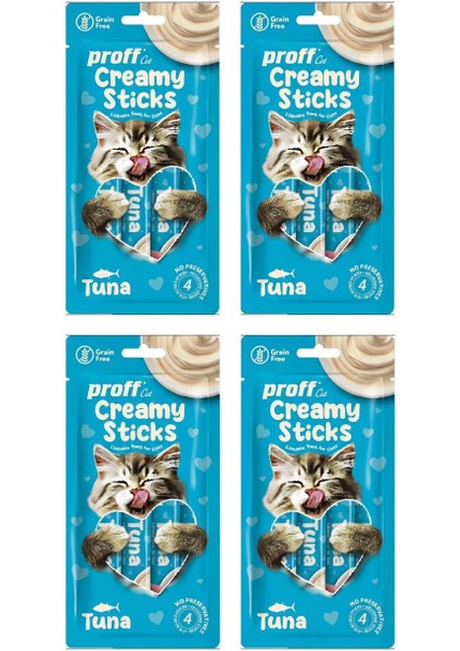 Creamy Ton Balıklı Yaş Kedi Ödül Maması 4lü 4 Adet