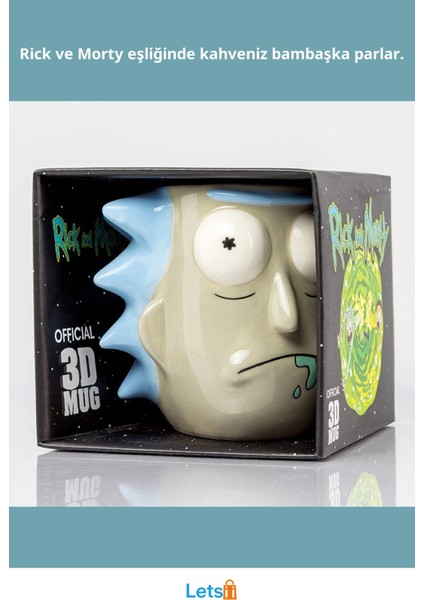 3D Rick And Morty Kupa Bardak 400ML Seramik Eğlenceli Tasarım fiyatları