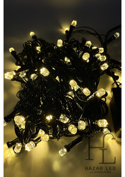 10 Metre 100 Ledli Gün Işığı Ip LED Eklemeli Fonksiyonlu Dekoratif LED Işık Yılbaşı Süsü Çam Ağacı Işığı