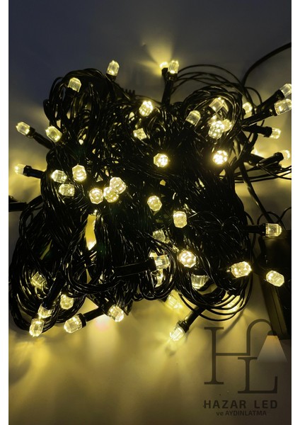 10 Metre 100 Ledli Gün Işığı Ip LED Eklemeli Fonksiyonlu Dekoratif LED Işık Yılbaşı Süsü Çam Ağacı Işığı fiyatları