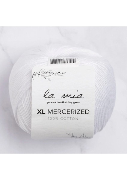 La Mia Xl Mercerized Beyaz El Örgü Ipi - 2 - 33759