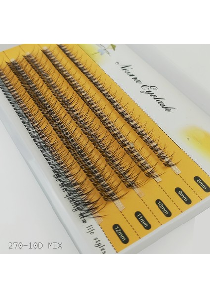 10D Hacimli Mix Kutu Demet Tekli Kirpik - Tekli Takma Kirpik - 270 modelleri