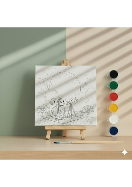 Çocuklar Için Afrikalı Minikler Bambotek ve Himbanın Teleskop Macerası Uzay Gözlem Boyama Seti fiyatları