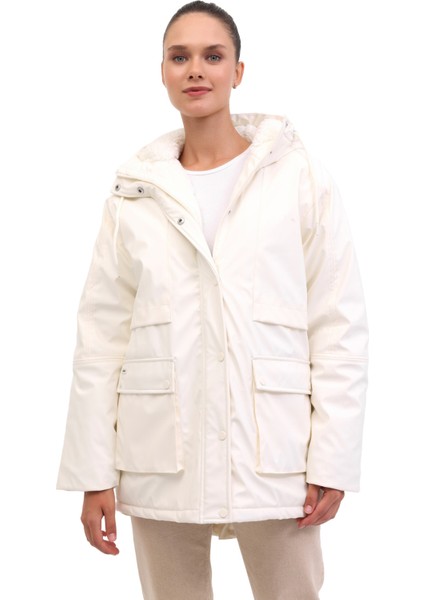 Wl 3ALICE-UK 5pr Ekru Kadın Uzun Kaban