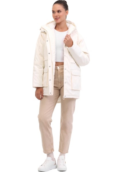 Wl 3ALICE-UK 5pr Ekru Kadın Uzun Kaban modelleri
