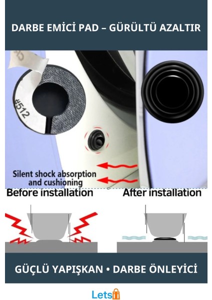 Yüksek Kaliteli Darbe Emici Araba Kapısı Koruma Padleri 2.8 x 1 cm