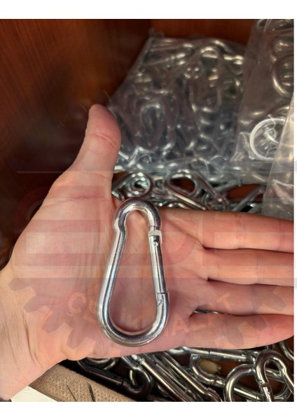 Karabina 8 mm Yaylı Kanca Galvanizli Olta Dağcılık Kamp Malzemeleri Salıncak Anahtar Askı 5 Adet fiyatları