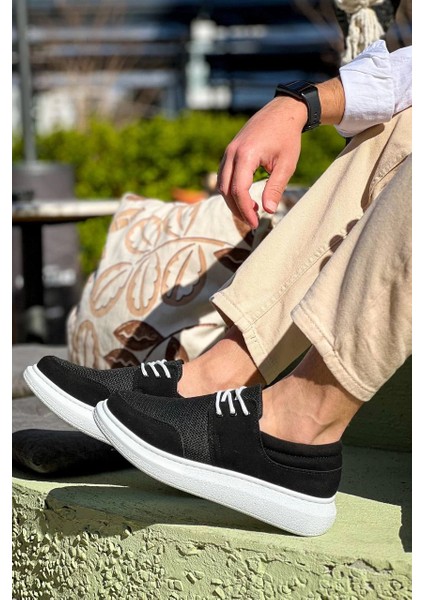 Mtxdpn KB-042 Kuback Bağcıklı Siyah Deri Tozu Beyaz Taban Günlük Erkek Ayakkabı (Numara: 41) fiyatları