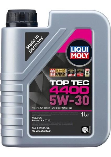 5W30 Motor Yağı Top Tec 4400 1 Litre Üretim Yılı 2024 (2319)