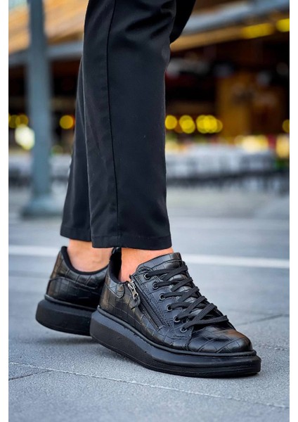 Mtxdpn KB-309 Kuback Kömür Fermuar ve Bağcıklı Günlük Erkek Ayakkabı Siyah (Numara: 44) fırsatları