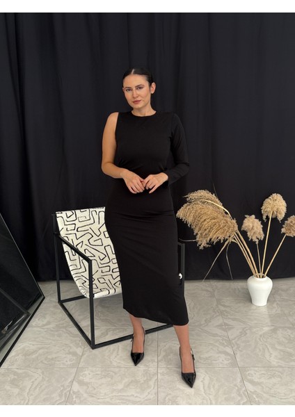 Tek Kollu Maxi Elbise modelleri