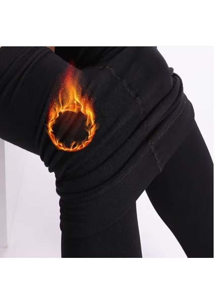 Siyah-Krem Kadın Pelus Kalın Tayt Yünlü Kilotlu Çorap modelleri