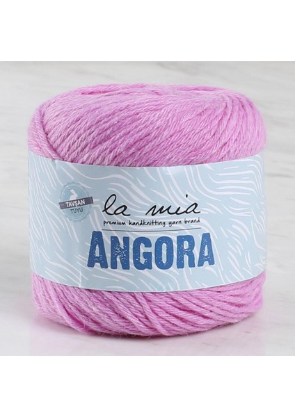 La Mia Angora 50GR Pembe El Örgü Ipi - L107 - 33800