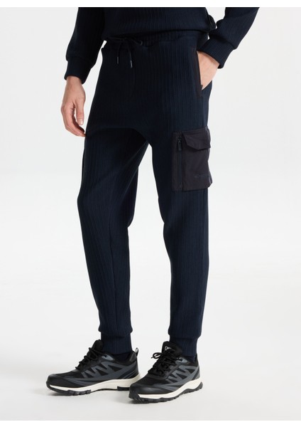 D5WM-EA3797 Lacivert Relaxed Düz Erkek Eşofman Altı modelleri