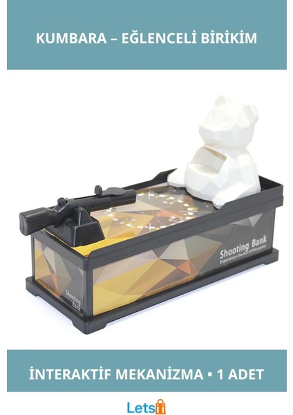 Ayıcıklı Eğlenceli Kumbara Şık Tasarım Çocuk Yetişkin Birikim Aracı