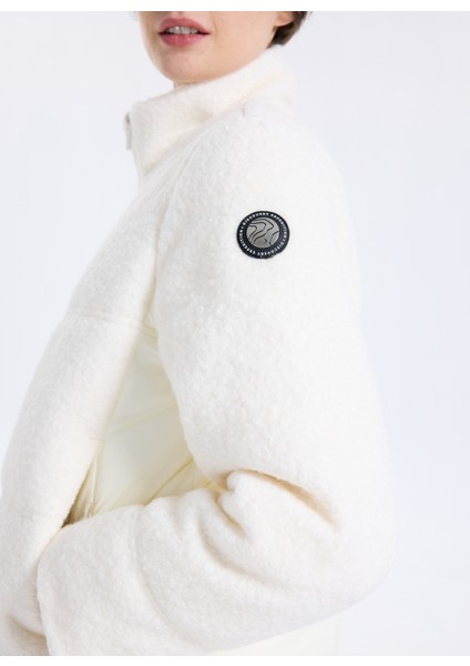 D5WL-MNT3720 Kırık Beyaz Düz Kadın Mont fırsatları