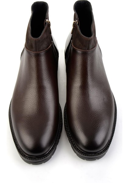 Kahve Hakiki Deri Erkek Bot & Bootie E02648614440 fırsatları