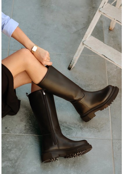 Mtxdpn Idax Siyah Cilt Topuklu Çizme (Numara: 39) modelleri