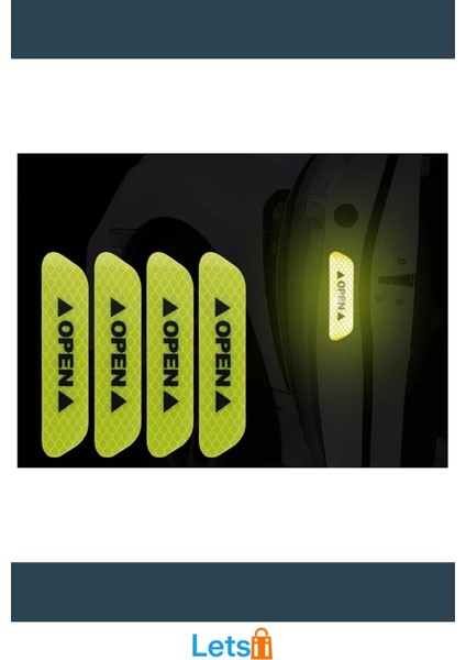 Reflektif Su Geçirmez Araç Kapı Stickerı Açık Uyarı Logo fırsatları