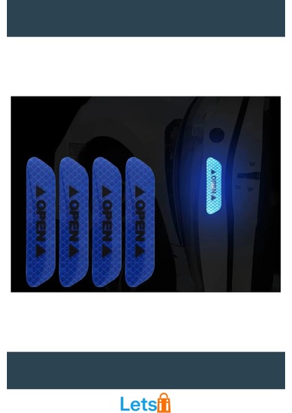 Reflektif Su Geçirmez Araç Kapı Stickerı Açık Uyarı Logo indirimleri