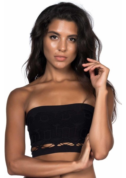 Beyaz Mı Emay 4050 Double Örgü Toparlayıcı Straplez Büstiyer