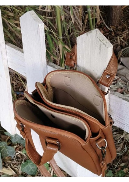 Kadın Deri Uzun Askılı El ve Omuz Çantası 24X20X8