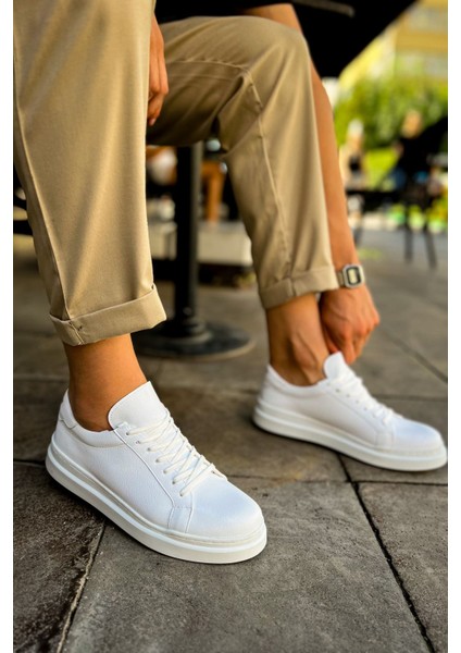 MN979 - Santoni Crt Spor Erkek Ayakkabı Beyaz