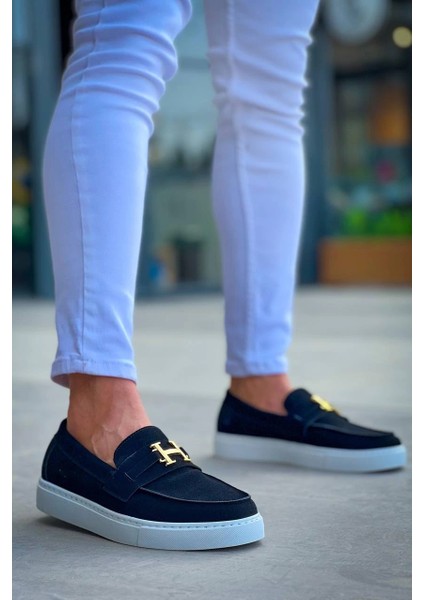 Mtxdpn KB-027 Kuback Bağcıksız Siyah Süet H Günlük Erkek Ayakkabı (Numara: 40)