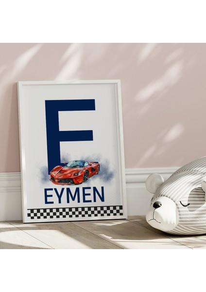 Yarış Arabaları Kardeş Isim Tablo Seti, Çocuk Odası Tablo, Bebek Odası Tablo modelleri