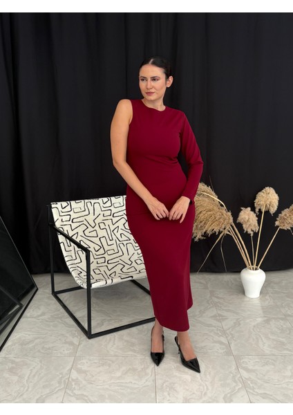 Tek Kollu Maxi Elbise indirimleri