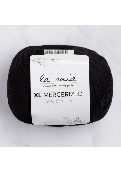 La Mia Xl Mercerized Siyah El Örgü Ipi - 1 - 33758