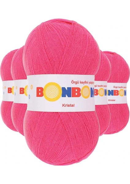 5 Adet Kristal El Örgü Lif Ipi Orkide Pembe 98319