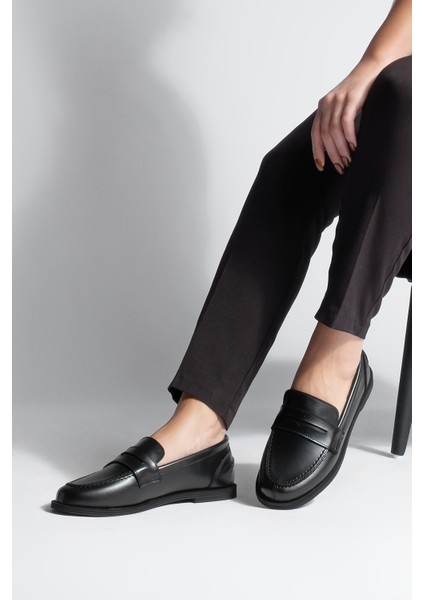 Kadın Loafer Düz Taban Makosen Günlük Ayakkabı Benif Siyah fiyatları