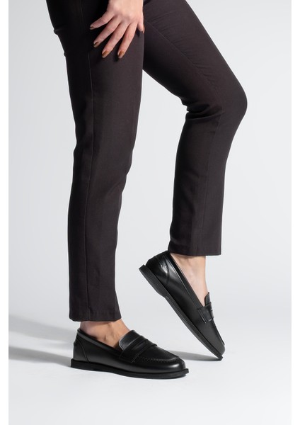 Kadın Loafer Düz Taban Makosen Günlük Ayakkabı Benif Siyah fırsatları